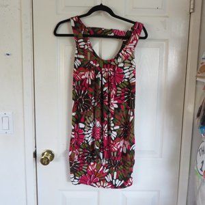 BCX Banded bottom Abstract floral pring dress